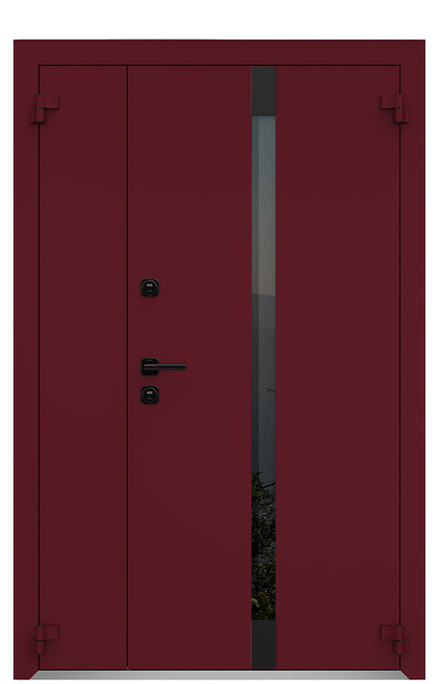 Дверь входная полуторная AG6050 (black)
