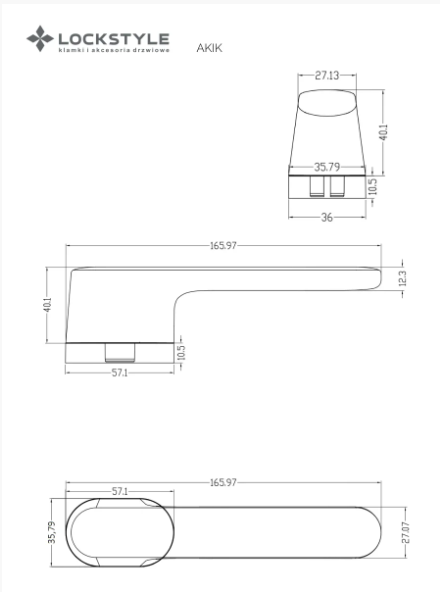 Ручки дверные LOCKSTYLE AKIK MOV MPR