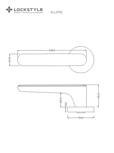 Ручки дверные LOCKSTYLE ELLIPSE ZR