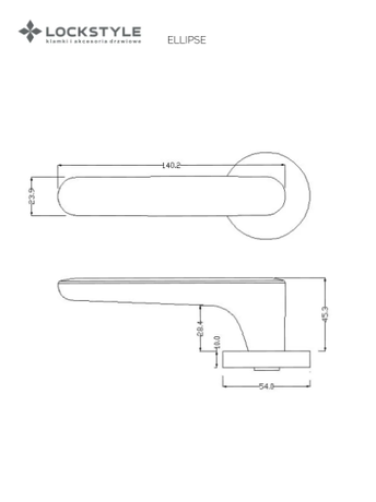 Ручки дверные LOCKSTYLE ELLIPSE ZR