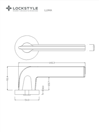Ручки дверные LOCKSTYLE LUMA ZR