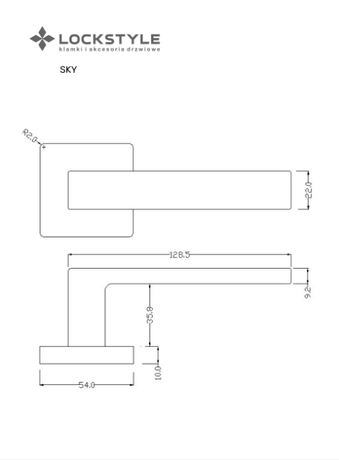 Ручки дверные LOCKSTYLE SKY ZN