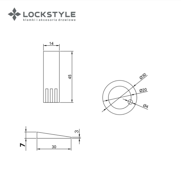 Дверной ограничитель магнитный, скрытый LOCKSTYLE модель STOPPINO