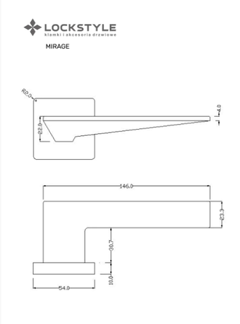 Ручки дверные LOCKSTYLE MIRAGE ZN